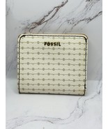 Fossil Women’s Mini Bifold Wallet Ivory Leather 4”x3” Chain Purse - €11,01 EUR