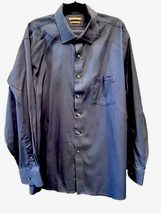 Van Heusen FLEX COLLAR blue Dress Shirt Men Regular Fit size 34/35, 18 1/2 - £8.06 GBP
