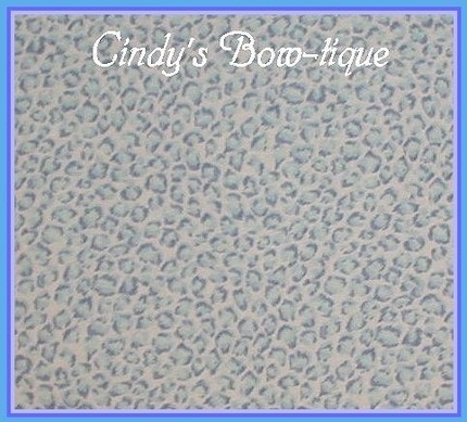 Blue Leopard Fabric, Baby Blue Leopard Fabric, Light Blue Leopard Fabric - $18.00