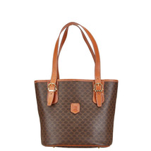 Celine Macadam Pvc Leather Tote Bag Women Brown One Size - £473.51 GBP