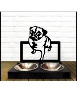 Bowl Stand,Personalized Dog Bowl, Pug Dog Breed,Custom Dog Bowl - $143.60 CAD