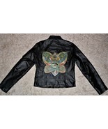 Vintage Wilson ROCK AND ROLL FASHION Black Leather Jacket SMALL - £77.84 GBP