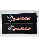 2 pieces (1 PAIR) Demon Embroidery Seat Belt Cover Shoulder Pads (Black ... - £13.36 GBP