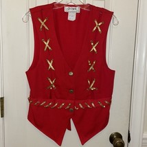 VTG  d. Frank Embellished Vest  Size 6 USA 80s 90s - $19.79