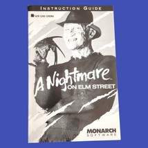 A Nightmare on Elm Street Monarch Commodore PC Game 1989 Horror MANUAL ONLY - £14.91 GBP