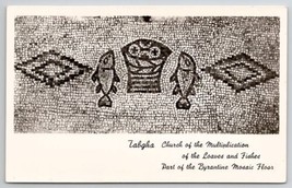 Byrantine Mosaic Floor Tabgha Church of Multiplication Postcard E23 - $7.95