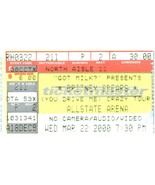 Britney Spears Ticket Stub March 22 2000 Chicago Illinois Vtg - £29.65 GBP