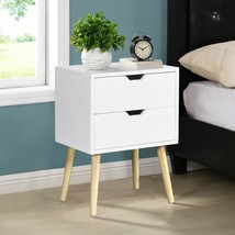 Mid-Century Modern Storage Cabinet for Bedroom Living Room Furniture, White - £56.53 GBP