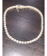 925 Sterling Silver - Vintage Prong Set Cubic Zirconia Tennis Bracelet -... - $102.13 CAD