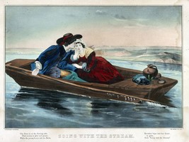 4613.Going with the steam.man and woman on boat.POSTER.decor Home Office art - £13.65 GBP+