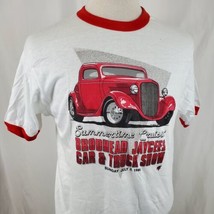 Vintage Jaycees Car &amp; Truck Show 1988 T-Shirt Large Ringer 50/50 Deadstock 80s - £27.90 GBP
