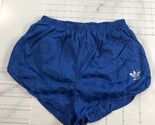Vintage Adidas Running Shorts Mens Medium 32-34 Royal Blue Shimmery Striped - $102.52