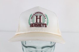 Vintage 90s Thrashed Spell Out Hershey&#39;s Chocolate Chocolatetown Snapbac... - £19.29 GBP