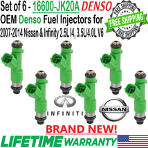 New 6 Pack Genuine Denso Fuel Injectors For 2013, 2014 Nissan Pathfinder 3.5L V6 - £169.70 GBP