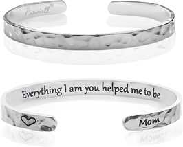 Carviell Hammered Cuff Bracelets for Mother&#39;s Day - £18.43 GBP