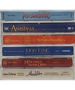 Vtg Walt Disney Cassette Soundtrack Lot 6 Lion King Aladdin Pocahontas - $352.12 MXN
