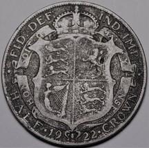 Großbritannien Halb Krone, 1922 Silber ~ George V - £14.57 GBP
