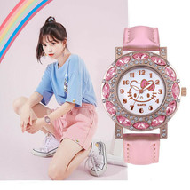 Hello Kitty HOT PINK Wrist Watch Girl Teens Kids Cartoon Quartz Watch - £9.55 GBP