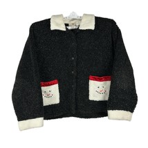 Decorated Originals Jacket Snowman Black with Snowman Pockets Size XL - £14.70 GBP