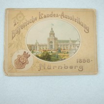 Antique 1896 Bavarian State Exhibition Nuremberg Souvenir Book Leporello RARE - £78.62 GBP