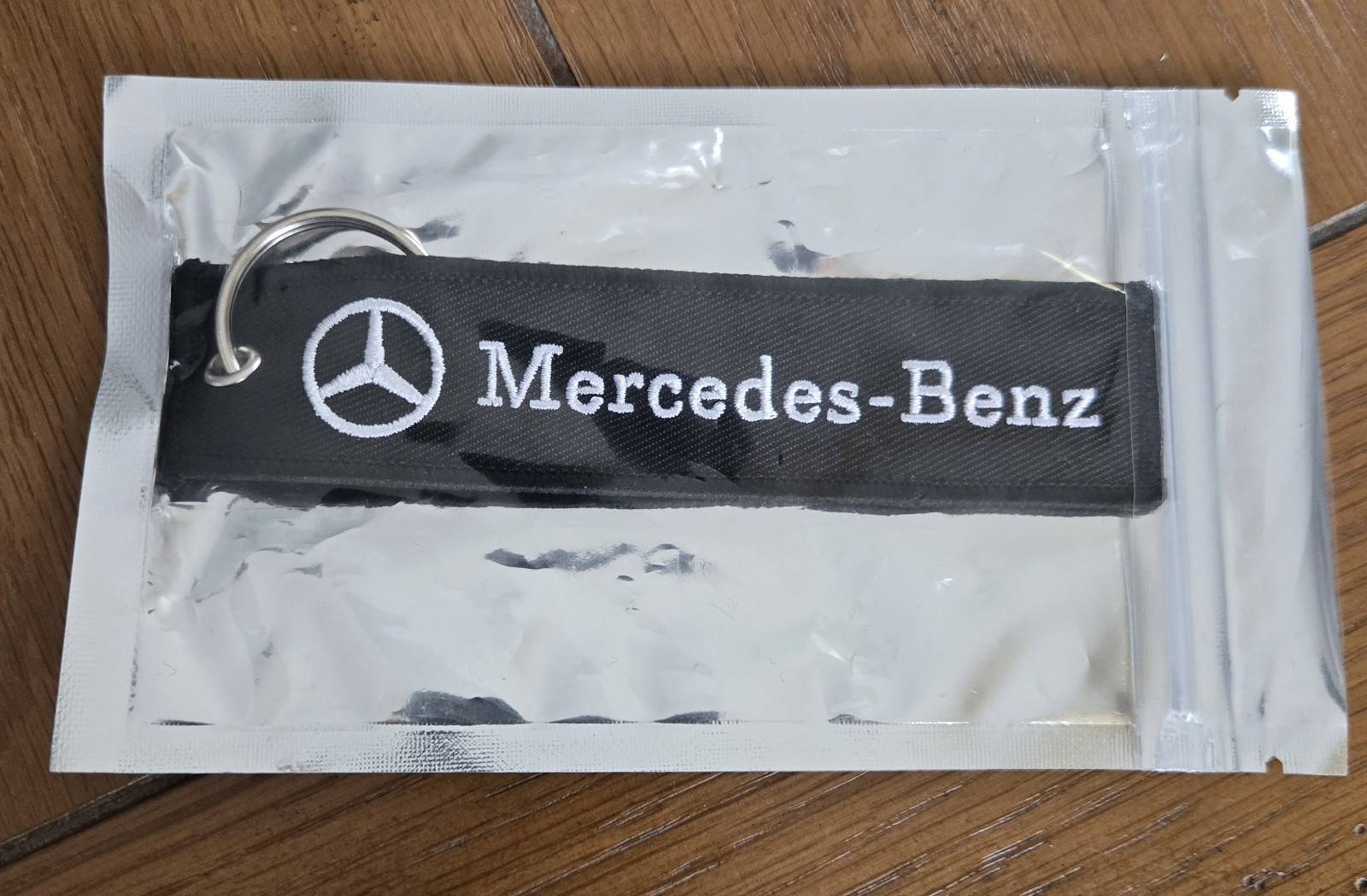 MERCEDES-BENZ Embroidered Canvas Double Sided Key Chain NEW Sealed Package - $8.90