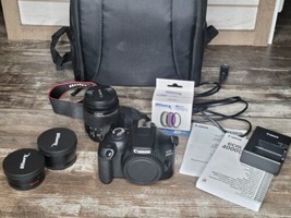 Canon EOS 4000D DSLR Camera Bundle Lot Body Lens Bag Tested Working  18 MP  - £225.00 GBP