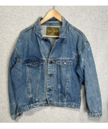 Rustic Denim Jacket Womens Size Medium M Blue Jean 100% Cotton READ - $23.84