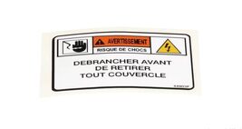 Fits Henny Penny 44903F Label/Decal, Warning-Disconnect Power-Shock Risk... - $38.84