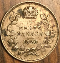 1920 Canada Silver 5 Cents Coin - £3.42 GBP