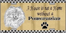 Pencil Sketch Pomeranian Metal Dog Novelty License Plate LP-1716 - £15.14 GBP