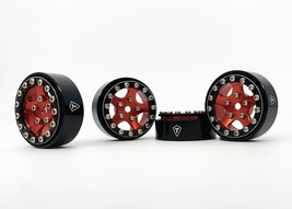 1.0" Aluminum B-Type Beadlock Wheels Black/Red (4) - £35.29 GBP