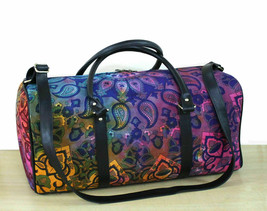 Handmade Duffle Sports Gym Bag Unisex Travel Bags Multi Tie Dye Star Mandala bag - £14.26 GBP
