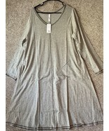 Sleep By Cacique Women’s Gray Long Sleeve Shirt Dress Size 14/16 - $34.99