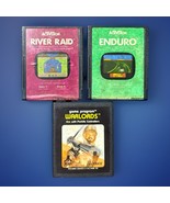 3x Atari 2600 Games Lot - Tested &amp; Working! RIVER RAID - ENDURO - WARLORDS - $568.29 MXN