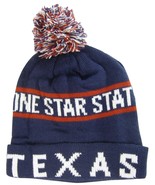 Texas Lone Star State Men&#39;s North Bear Winter Knit Cuffed Pom Beanie Hat... - £11.82 GBP