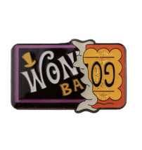 Wonka Bar Golden Ticket Willy Wonka &amp; the Chocolate Factory Enamel Metal Pin - £4.34 GBP