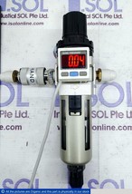 SMC AW30-02D Filter Regulator 0.05~0.85MPa W/ ISE30A-01-A Pressure Switc... - $296.01