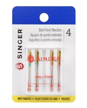 SINGER Universal Ball Point Sewing Machine Needles Size 70/09 80/11 4-Ct... - $6.93
