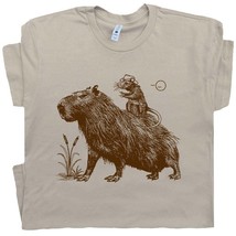 Capybara T Shirt Weird Rodent Shirts Funny Animal Cute Mouse Cool Graphic Tee - £15.97 GBP