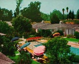 Vtg Chrome Postcard Arcadia California CA Santa Anita Hotel Poolside UNP - $2.92
