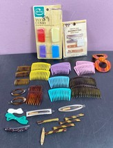 Vintage Tuck Combs Barrettes Clips Mixed Lot Goody Solo France Some New - £11.65 GBP