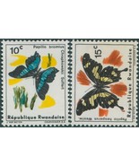 Rwanda 1965 SG112-113 Butterflies (2) MLH - $0.96