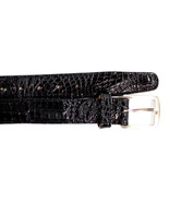 Men's Belvedere Belt Genuine Caiman Crocodile up to Size 44 Black Style 1999 - $299.00