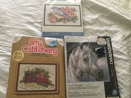 Cross Stitch Needlepoint crewel embroidery kit Lot Dimensions Sunset Buc... - £19.51 GBP