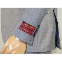 Men Suit BERLUSCONI Turkey 100% Italian Wool Super 180's 3pc Vested #Ber7 Sky image 5