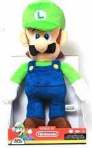 1 World Of Nintendo Super Mario Official Licensed Product Luigi Jumbo Plush - £71.84 GBP