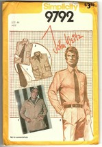 Simplicity 9792 Mens Size 44 Shirt, Jacket, Ascot and Tie Uncut Sewing P... - £7.44 GBP