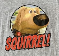 Disney Pixar Up Dog - SQUIRREL! - Light Gray Short Sleeve T-Shirt -Size L - $10.69