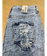 NEW Aphrodite Apparel Acid Wash Skinny Distressed Jeans Junior Size 15 KG - €21,48 EUR