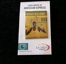 US Open Venus Williams Photo Pinback on original card American Express 2005 NF - £5.50 GBP